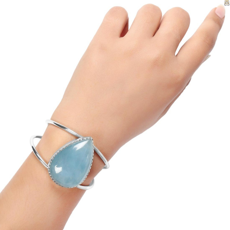 Aquamarine Cuff Bracelet-S AQM-10-19