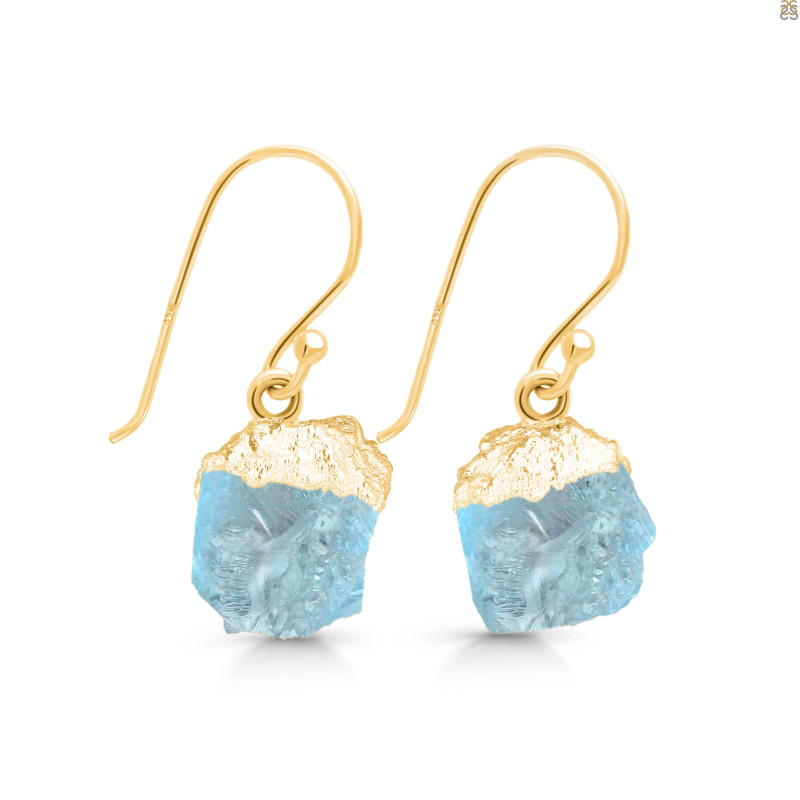 Aquamarine Raw Crystal Earring AQM-RCYE-1