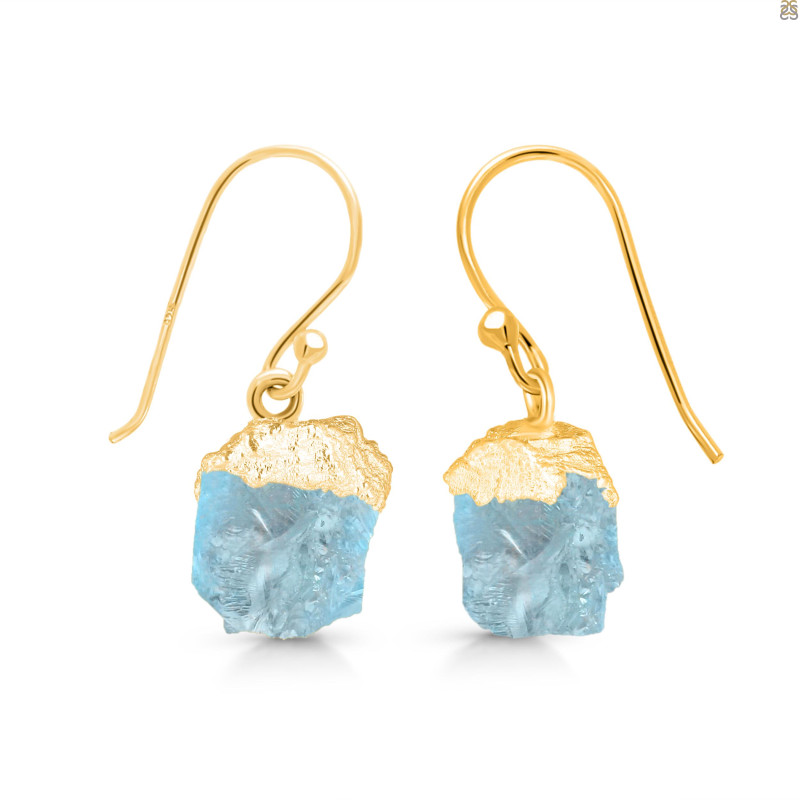 Aquamarine Raw Crystal Earring AQM-RCYE-1