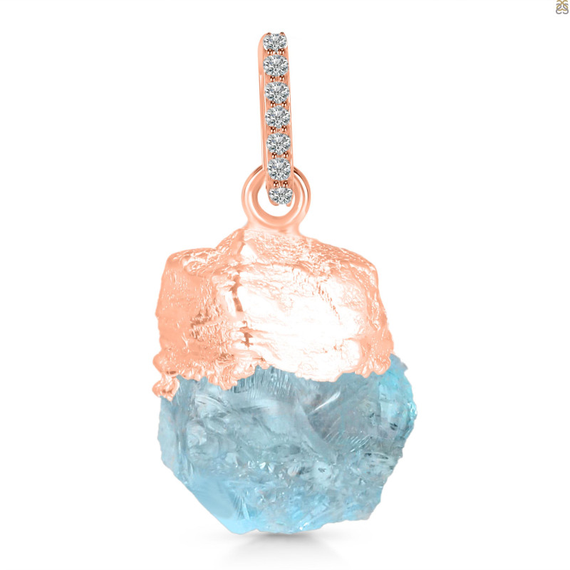 Aquamarine Raw Crystal Pendant AQM-RCYP-2