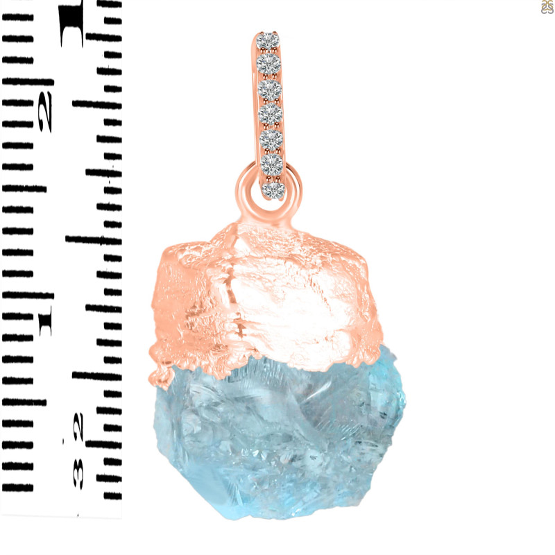 Aquamarine Raw Crystal Pendant AQM-RCYP-2