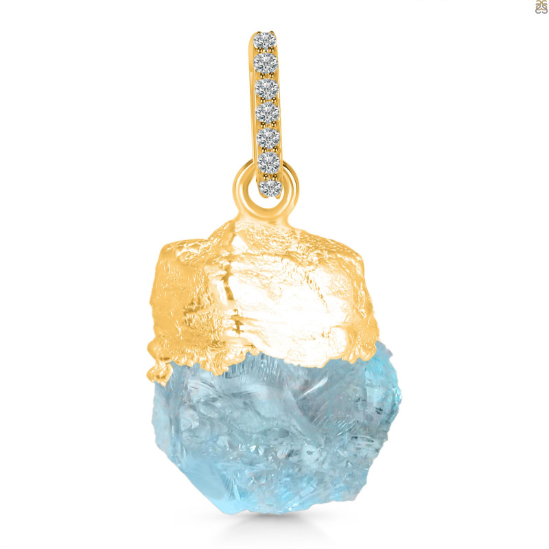 Aquamarine Raw Crystal Pendant AQM-RCYP-2