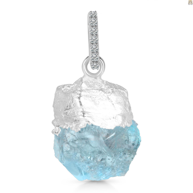 Aquamarine Raw Crystal Pendant AQM-RCYP-2