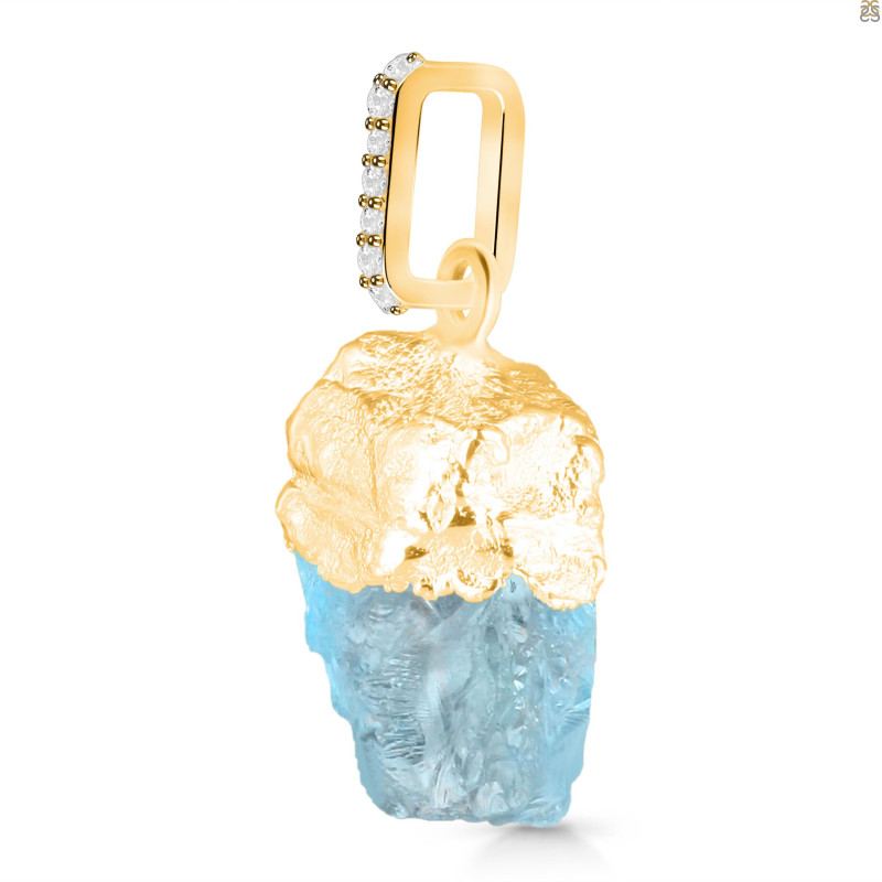 Aquamarine Raw Crystal Pendant AQM-RCYP-2