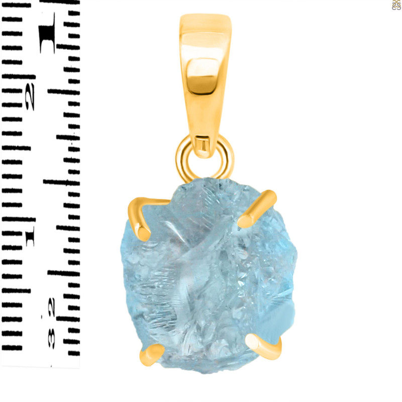 Aquamarine Raw Crystal Pendant AQM-RCYP-3