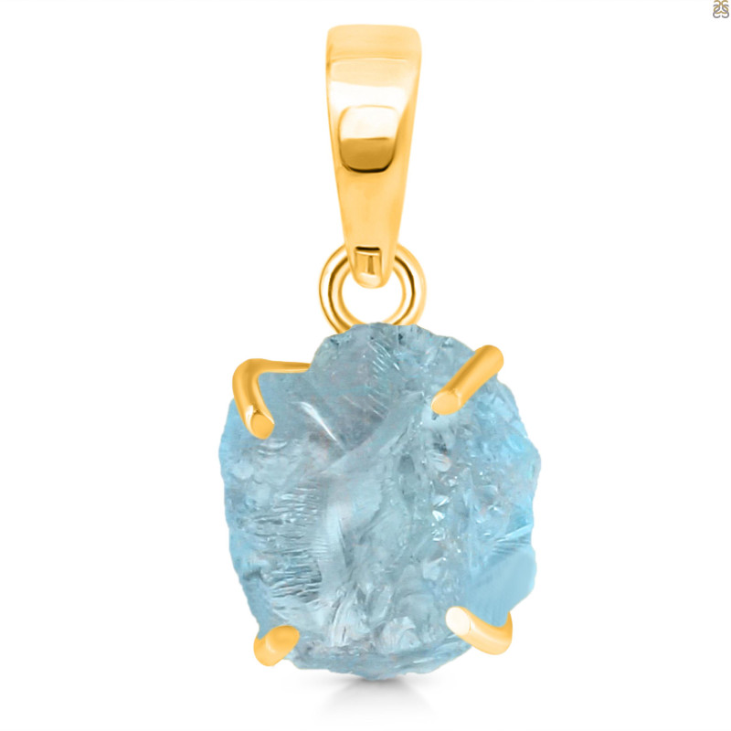 Aquamarine Raw Crystal Pendant AQM-RCYP-3