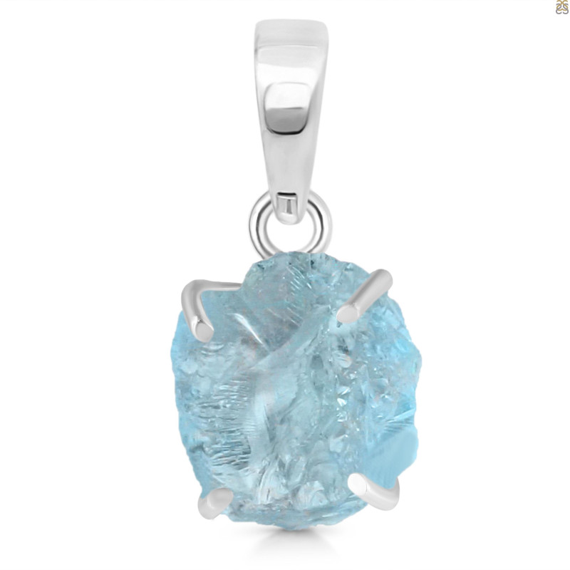Aquamarine Raw Crystal Pendant AQM-RCYP-3