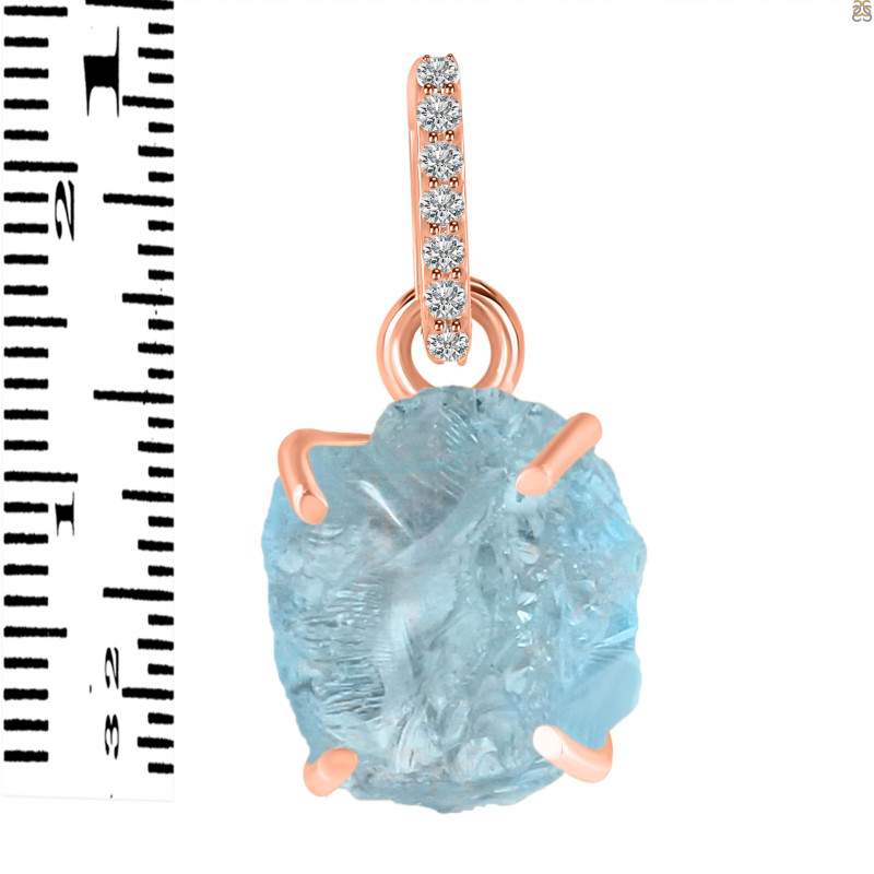 Aquamarine Raw Crystal Pendant AQM-RCYP-4
