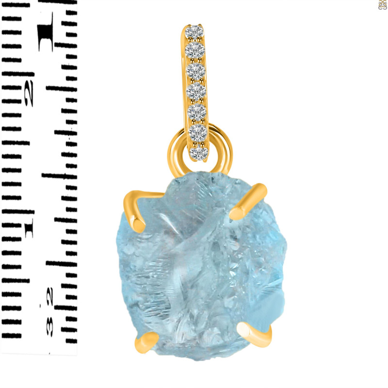 Aquamarine Raw Crystal Pendant AQM-RCYP-4
