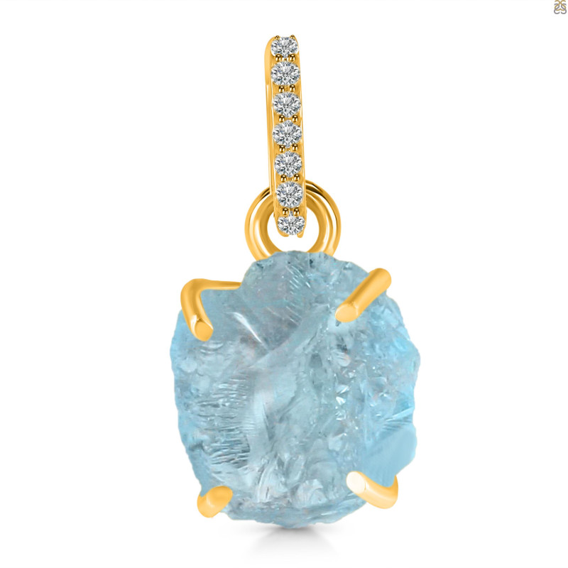 Aquamarine Raw Crystal Pendant AQM-RCYP-4