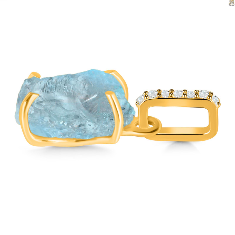 Aquamarine Raw Crystal Pendant AQM-RCYP-4