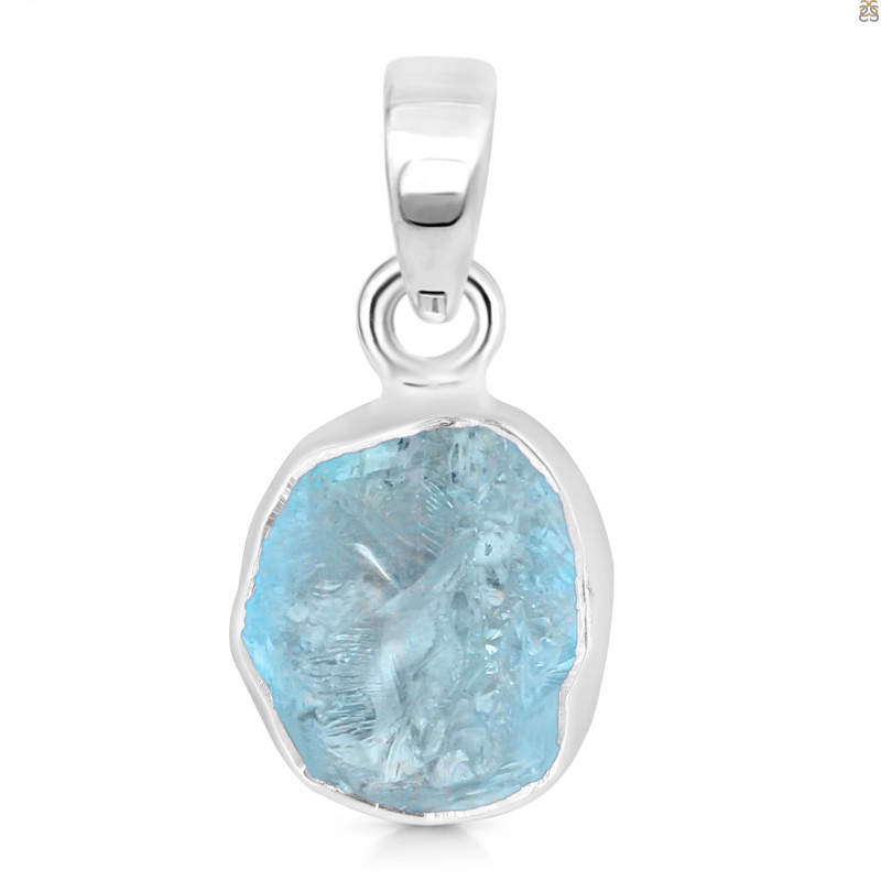 Aquamarine Raw Crystal Pendant AQM-RCYP-5