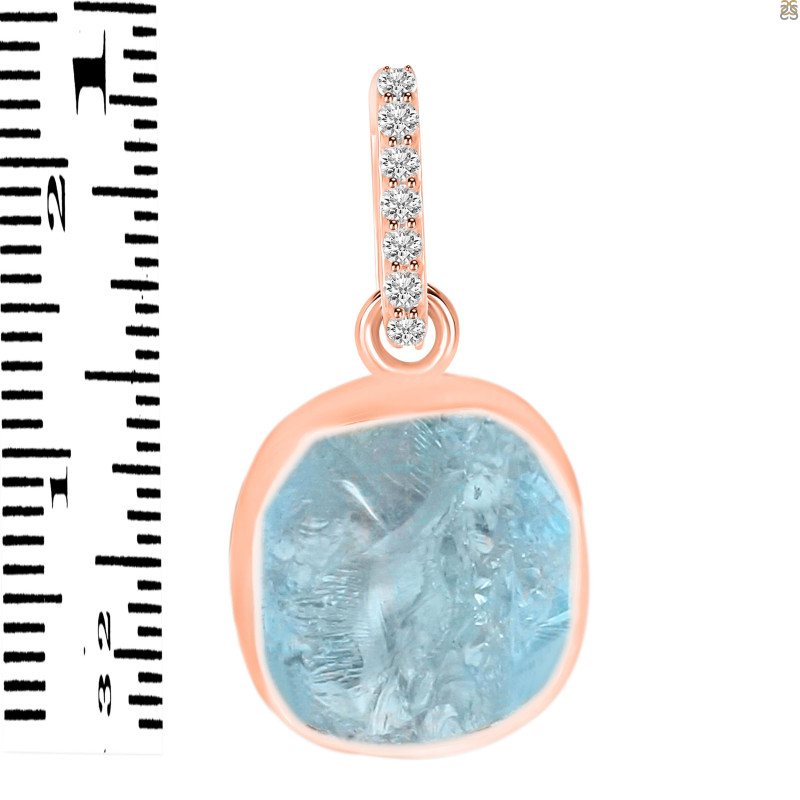 Aquamarine Raw Crystal Pendant AQM-RCYP-6