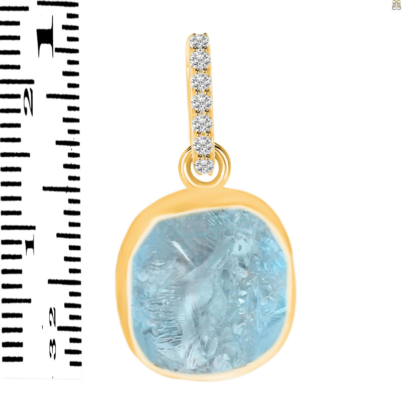 Aquamarine Raw Crystal Pendant AQM-RCYP-6
