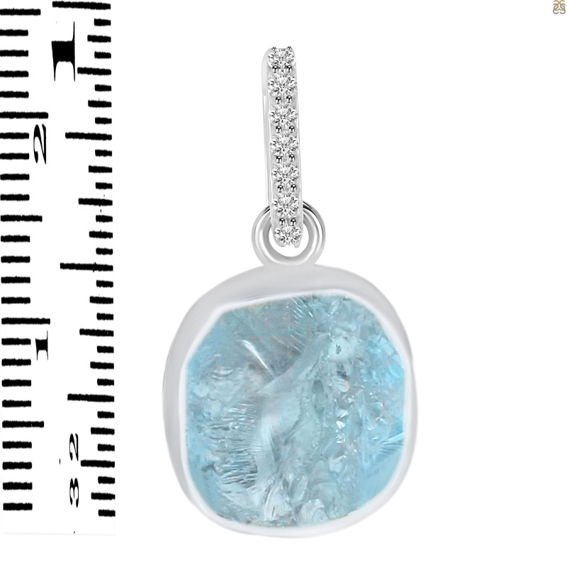 Aquamarine Raw Crystal Pendant AQM-RCYP-6