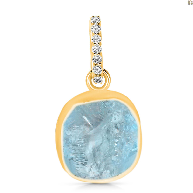 Aquamarine Raw Crystal Pendant AQM-RCYP-6