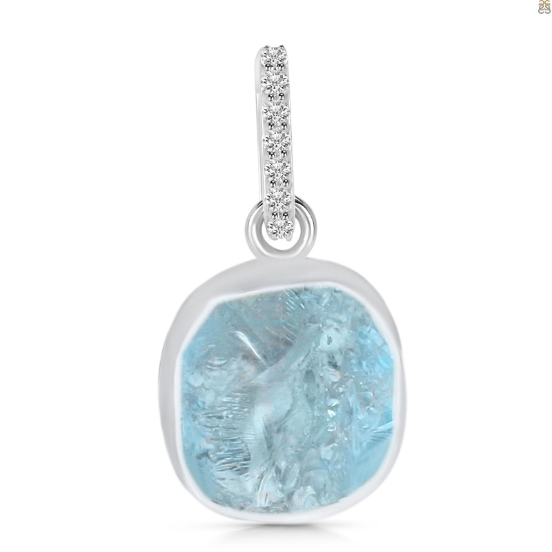 Aquamarine Raw Crystal Pendant AQM-RCYP-6