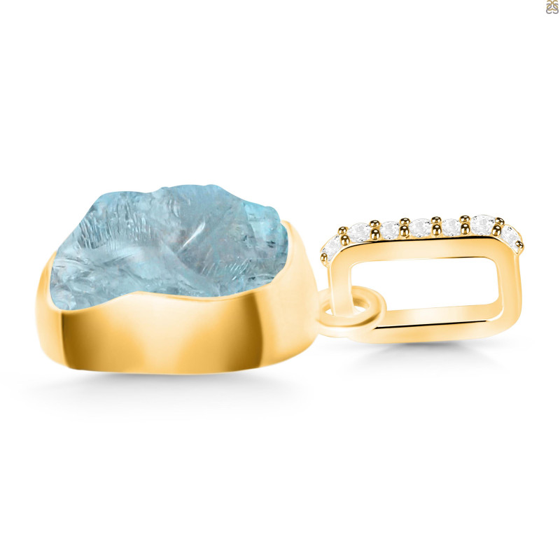 Aquamarine Raw Crystal Pendant AQM-RCYP-6