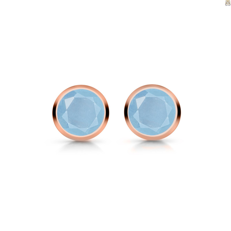 Aquamarine Stud Earring AQM-RDE-1254.