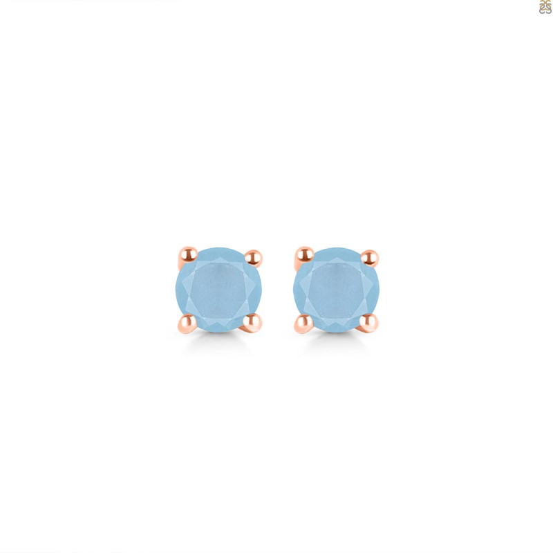 Aquamarine Stud Earring AQM-RDE-1321.