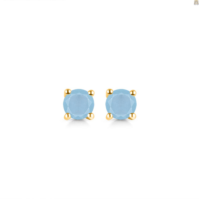 Aquamarine Stud Earring AQM-RDE-1321.