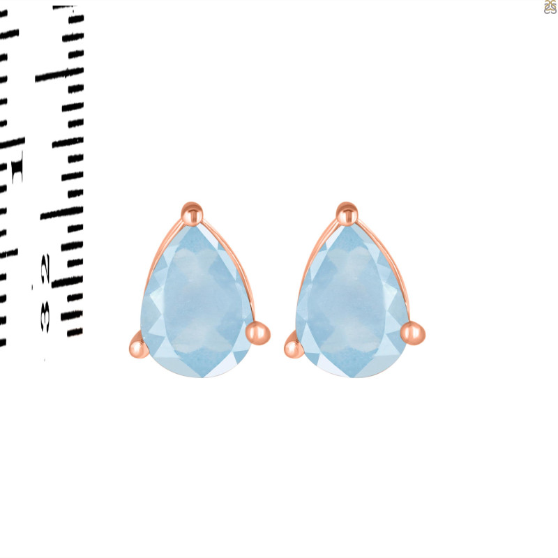 Aquamarine Stud Earring AQM-RDE-1368.