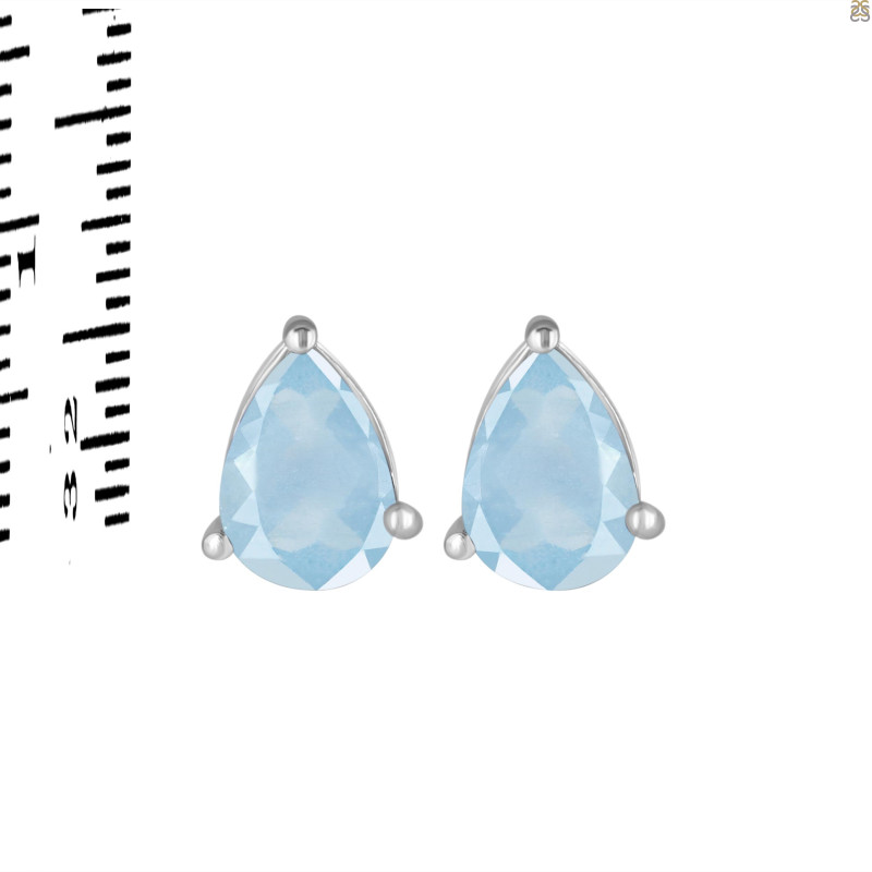 Aquamarine Stud Earring AQM-RDE-1368.