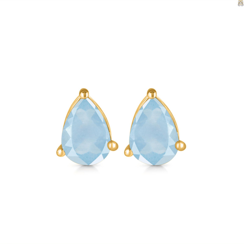 Aquamarine Stud Earring AQM-RDE-1368.