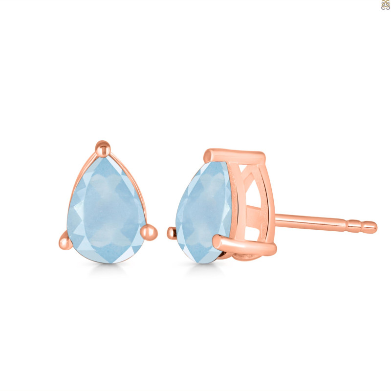 Aquamarine Stud Earring AQM-RDE-1368.