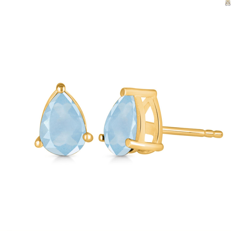 Aquamarine Stud Earring AQM-RDE-1368.