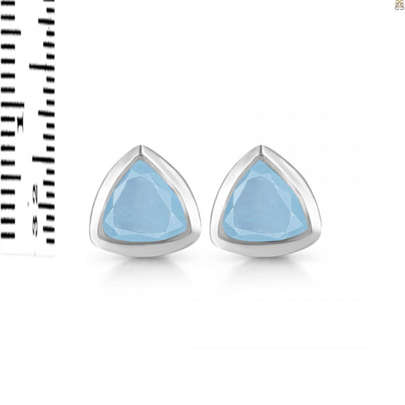 Aquamarine Stud Earring AQM-RDE-1378.