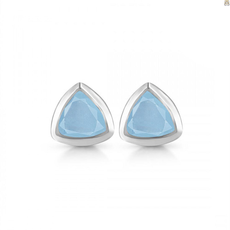 Aquamarine Stud Earring AQM-RDE-1378.
