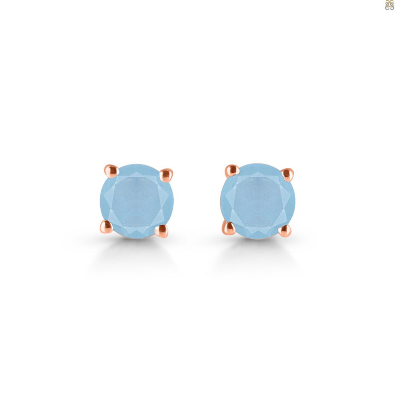 Aquamarine Stud Earring AQM-RDE-1435.