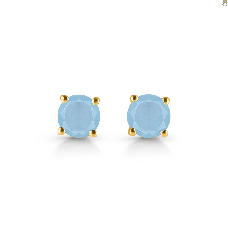 Aquamarine Stud Earring AQM-RDE-1435.