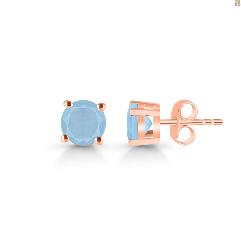 Aquamarine Stud Earring AQM-RDE-1435.