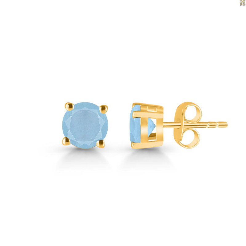 Aquamarine Stud Earring AQM-RDE-1435.