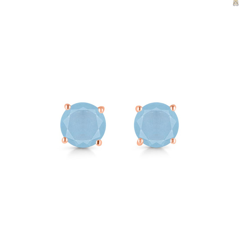 Aquamarine Stud Earring AQM-RDE-1436.