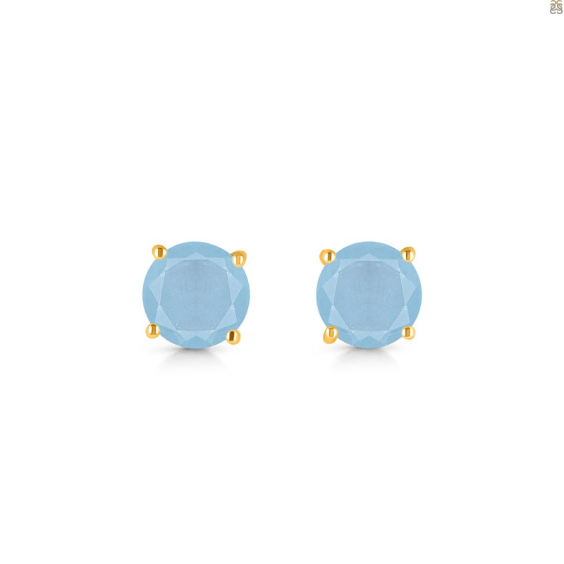 Aquamarine Stud Earring AQM-RDE-1436.