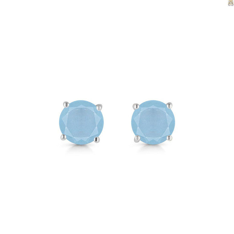 Aquamarine Stud Earring AQM-RDE-1436.