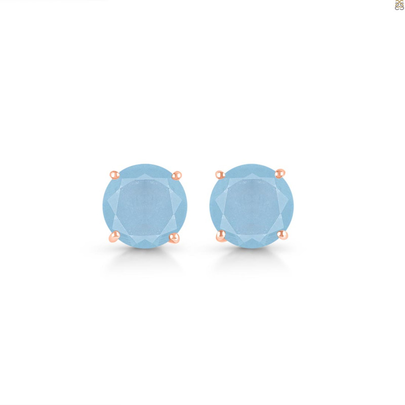 Aquamarine Stud Earring AQM-RDE-1437.