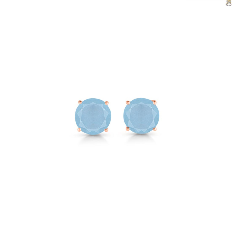 Aquamarine Stud Earring AQM-RDE-1438.