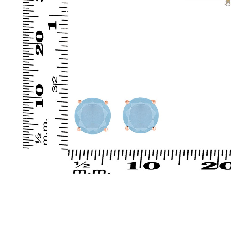 Aquamarine Stud Earring AQM-RDE-1438.