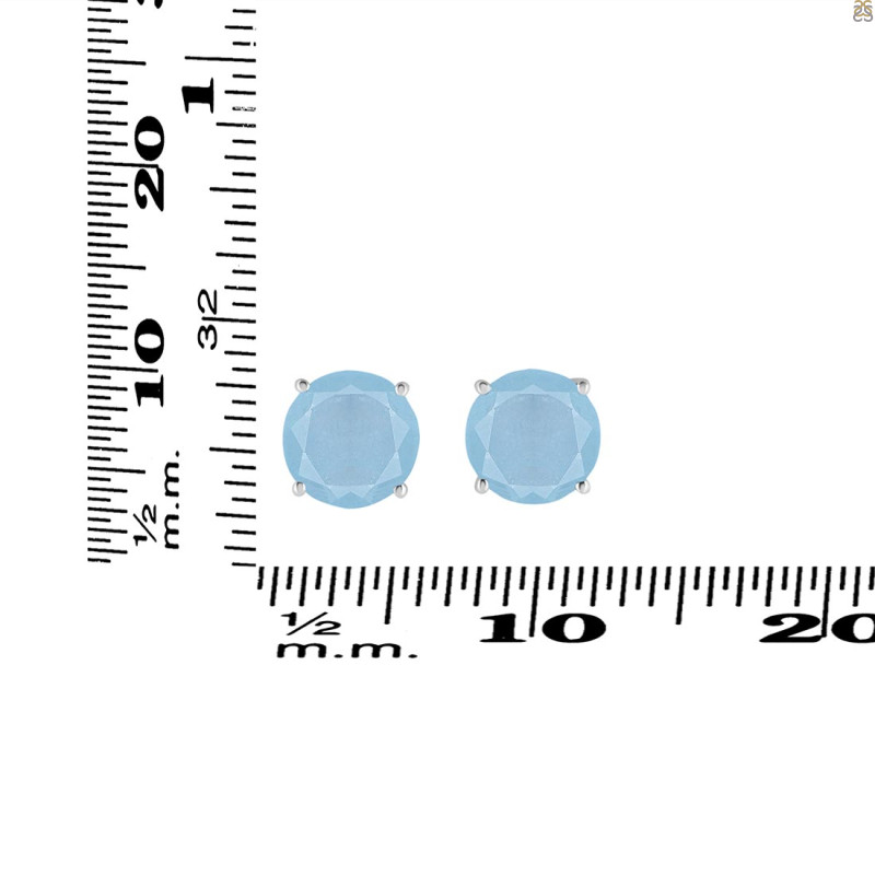 Aquamarine Stud Earring AQM-RDE-1438.