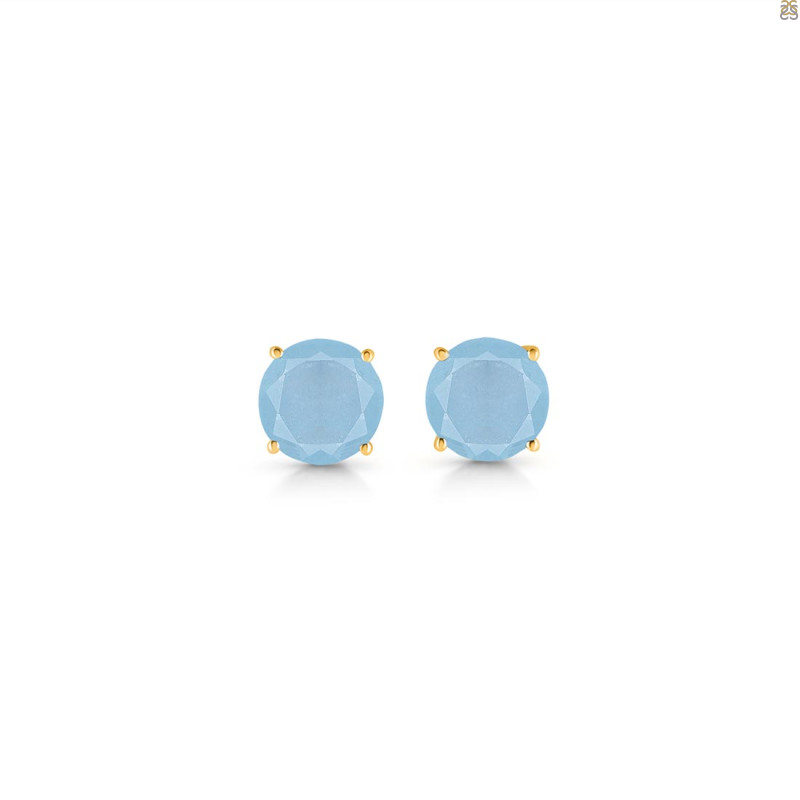 Aquamarine Stud Earring AQM-RDE-1438.