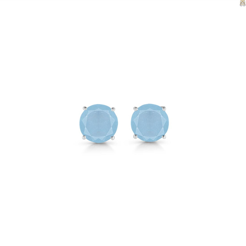 Aquamarine Stud Earring AQM-RDE-1438.