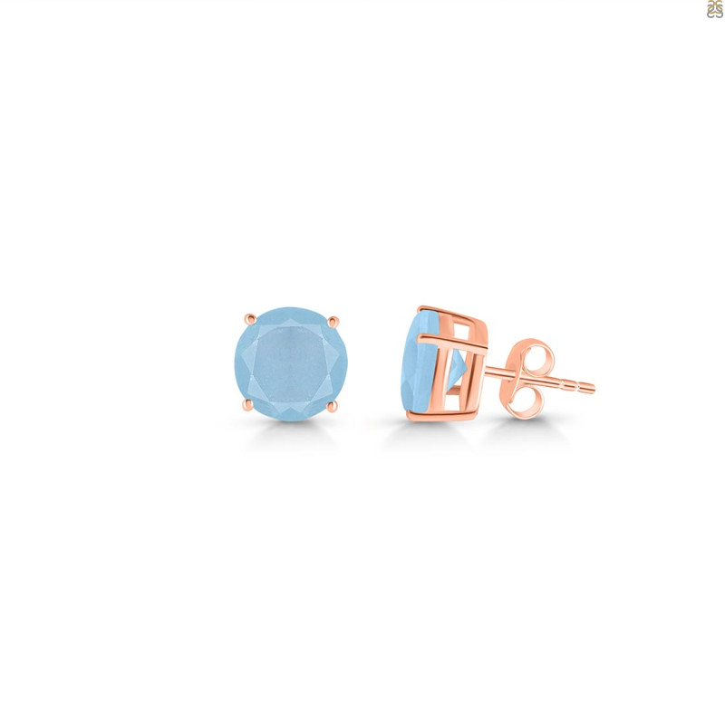 Aquamarine Stud Earring AQM-RDE-1438.