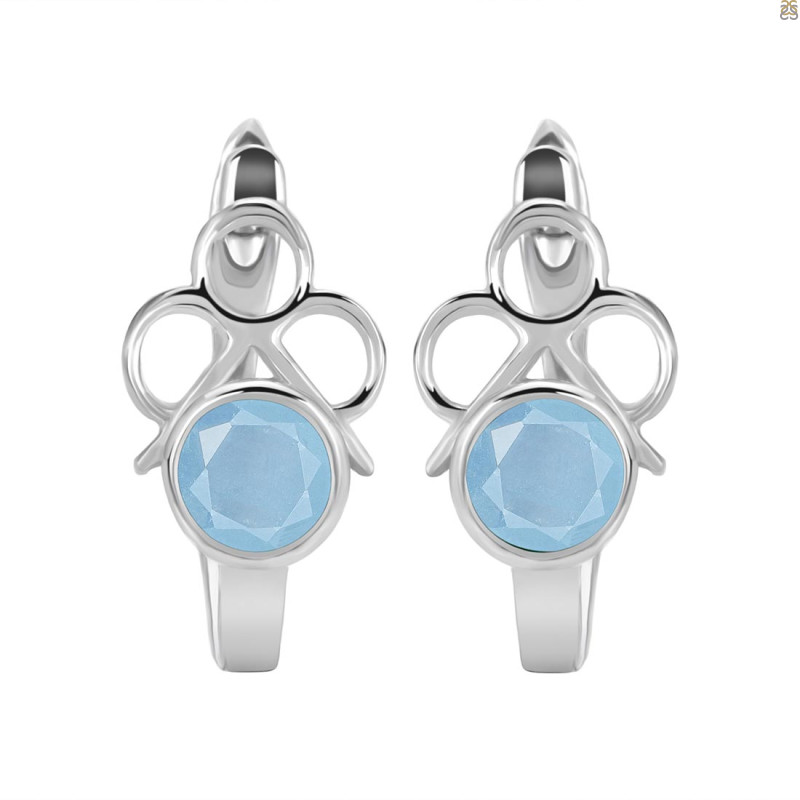 Aquamarine Stud Earring AQM-RDE-16.
