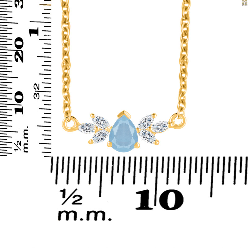 Aquamarine Necklaces AQM-RDN-471.