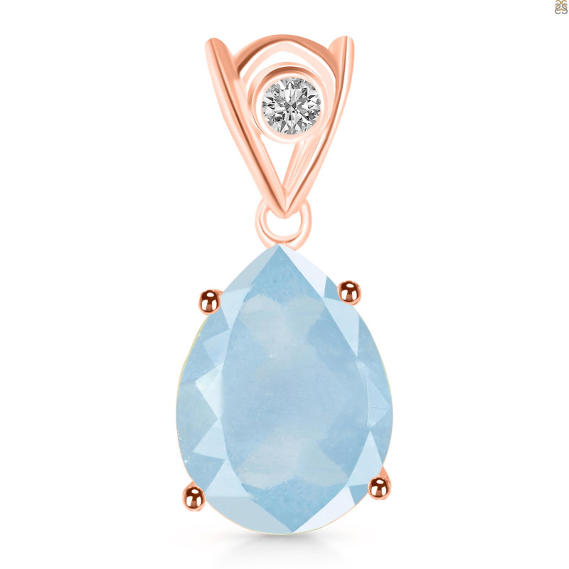 Aquamarine Pendant AQM-RDP-481-V-LOOP.
