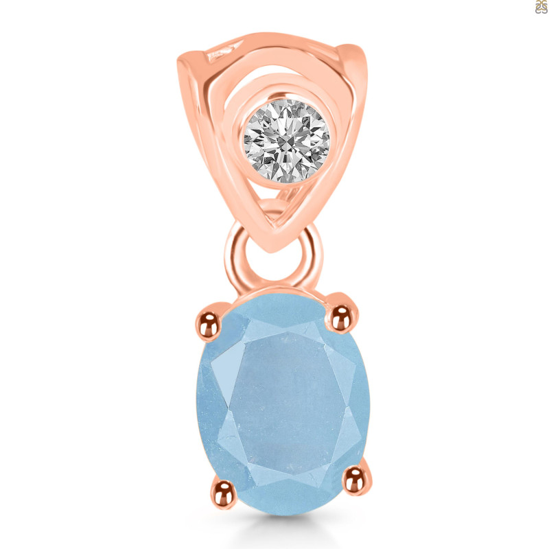 Aquamarine Pendant AQM-RDP-551-V-LOOP.